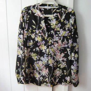 Calvin Klein Black Floral Blouse